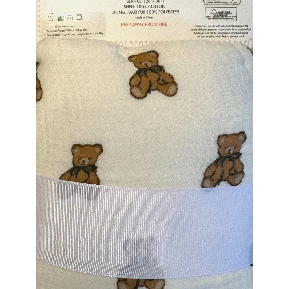 NEW Bonbini Cozy Muslin Fleece Baby Blanket Soft Lining 38